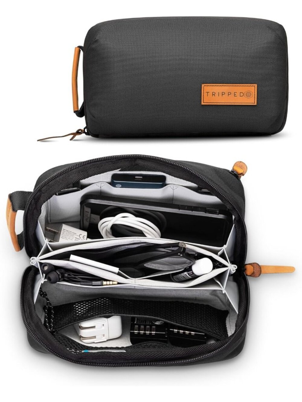 Travel Tech Organizer Pouch for Cables & Accessories - Perfect for On-the-Go!